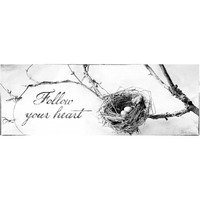 Nest and Branch III Follow Your Heart -Paper Art-38"x14.96"