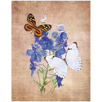 Butterfly Botanical III -Paper Art-24&quotx30"