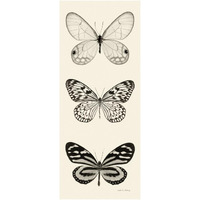 Butterfly - BW Panel II -Paper Art-26"x62"