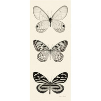 Butterfly - BW Panel II -Paper Art-32"x77"