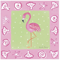 Flamingo Dance II -Paper Art-26&quotx26"