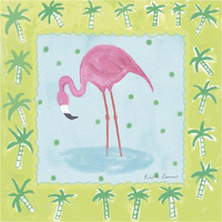 Flamingo Dance III -Paper Art-38"x38"