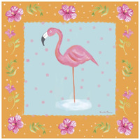 Flamingo Dance IV -Paper Art-20"x20"