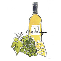 Wine Time IV Chardonnay -Paper Art-30&quotx37"