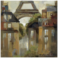 Paris - Late Summer I -Paper Art-20"x20"