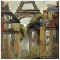 Paris - Late Summer I -Paper Art-26"x26"