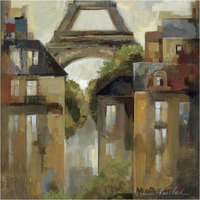 Paris - Late Summer I -Paper Art-38"x38"