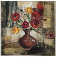 Poppies in a Copper Vase I -Paper Art-42"x42"