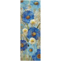 Sunkissed Blue and White Flowers II -Paper Art-20"x56"