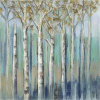 Birches at Dawn -Paper Art-38"x38"