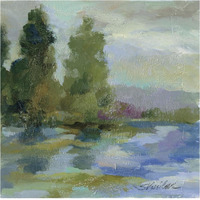 kSID18575 Sunrise at the Lake I -Paper Art-38"x38"