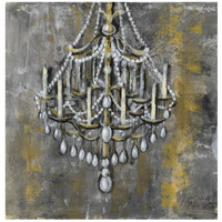 Vintage Chandelier I -Paper Art-20"x20"