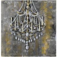 Vintage Chandelier I -Paper Art-32"x32"