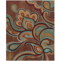 Bohemian Paisley I Turquoise -Paper Art-18"x22"