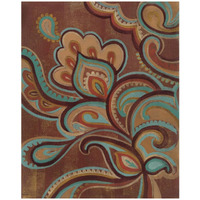 Bohemian Paisley I Turquoise -Paper Art-24"x30"