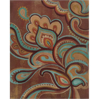 Bohemian Paisley I Turquoise -Paper Art-30"x37"