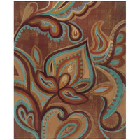 Bohemian Paisley II Turquoise -Paper Art-24"x30"