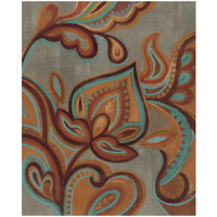 Bohemian Paisley II Turquoise Neutral -Paper Art-18"x22"