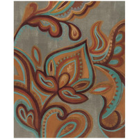 Bohemian Paisley II Turquoise Neutral -Paper Art-24&quotx30"