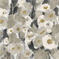 Velvety Florals Neutral II -Paper Art-38"x38"