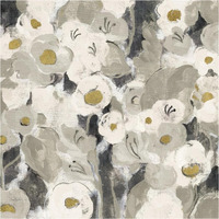 Velvety Florals Neutral III -Paper Art-38"x38"