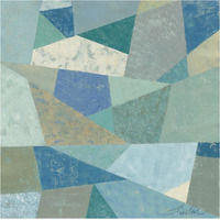 Teal Geo Metric -Paper Art-38"x38"