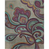 Bohemian Paisley I Aubergine -Paper Art-30&quotx37"