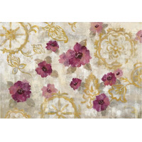 Elegant Fresco Gold Floral -Paper Art-38"x26"