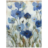 Abstracted Floral in Blue II -Paper Art-20"x26"