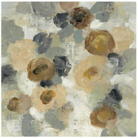 Neutral Floral Beige III -Paper Art-26"x26"