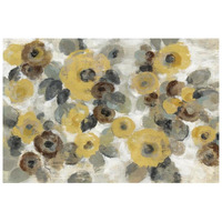 Neutral Floral Beige I Yellow Flowers -Paper Art-20"x14"