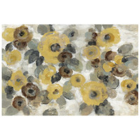 Neutral Floral Beige I Yellow Flowers -Paper Art-26"x18"