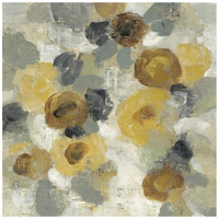 Neutral Floral Beige III Yellow Flowers -Paper Art-20"x20"