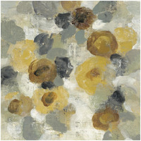 Neutral Floral Beige III Yellow Flowers -Paper Art-32"x32"