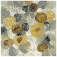 Neutral Floral Beige III Yellow Flowers -Paper Art-42"x42"