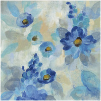 Blue Flowers Whisper III -Paper Art-32&quotx32"