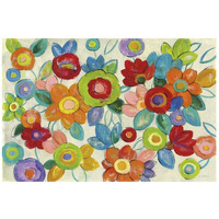 Decorative Flowers Bright Crop -Paper Art-20"x14"