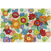 Decorative Flowers Bright Crop -Paper Art-32"x22"