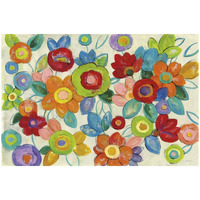 Decorative Flowers Bright Crop -Paper Art-50&quotx34"