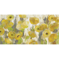 Floating Yellow Flowers I Crop -Paper Art-74"x38"