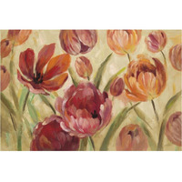 Expressive Tulips Neutral -Paper Art-38"x26"