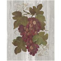 Autumn Grapes I on Wood -Paper Art-22&quotx26"