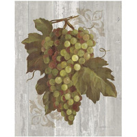 Autumn Grapes II on Wood -Paper Art-24"x30"