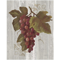 Autumn Grapes III on Wood -Paper Art-22"x26"