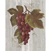 Autumn Grapes III on Wood -Paper Art-30"x37"