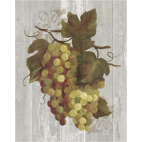 Autumn Grapes IV on Wood -Paper Art-30"x37"