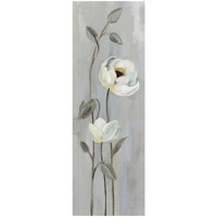 Neutral Anemone Branches I on Gray -Paper Art-20"x56"