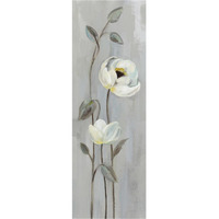 Neutral Anemone Branches I on Gray -Paper Art-26&quotx74"