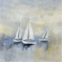 Morning Sail II -Paper Art-38"x38"