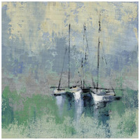 Boats in the Harbor II -Paper Art-42"x42"